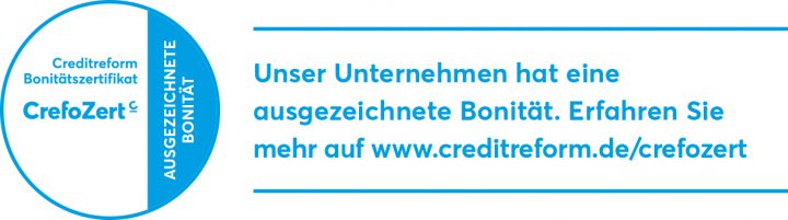 Rapiro erhält mit Verleihung des Bonitätszertifikats „CrefoZert“ der Creditreform eine Auszeichnung für die gute Unternehmensentwicklung