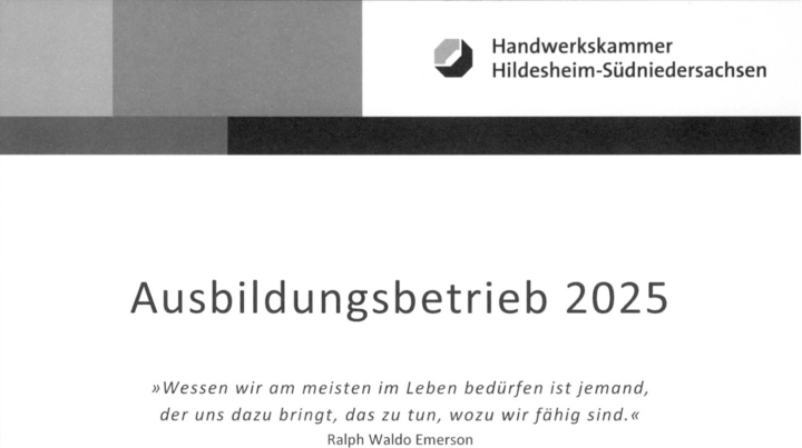Rapiro ist Ausbildungsbetrieb 2025